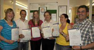 The Prism business improvement team are from left to right Nicola Shepherd, Paul Young, Lindsay Webb, David Dale, Kellie Whitworth and Phil Lennard.